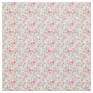 Delicate garden roses fabric
