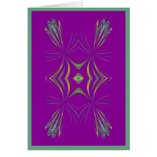 Delicate Geometric on Purple Card