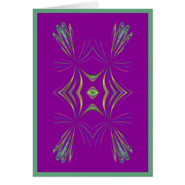 Delicate Geometric on Purple  Card (Front)