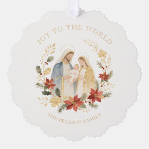 Delicate Glitter Holy Nativity Exquisite Christmas Tree Decoration Card