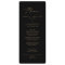 Delicate Gold and Black Wedding Dinner Menu