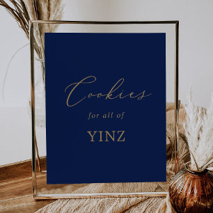 Delicate Gold and Navy Cookies for all of Yinz Poster