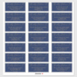 Delicate Gold and Navy Guest Address Labels<br><div class="desc">These delicate gold and navy wedding guest address labels are perfect for a modern wedding. The romantic minimalist design features lovely and elegant champagne golden yellow typography on a navy blue background with a clean and simple look. Customise each label with the name and address of your guests. 21 labels...</div>