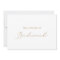 Delicate Gold Calligraphy Bridesmaid Proposal Card