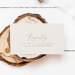 Delicate Gold Calligraphy | Cream Gift Registry Enclosure Card<br><div class="desc">This delicate gold calligraphy cream gift registry enclosure card is perfect for a modern wedding. The romantic minimalist design features lovely and elegant champagne golden yellow typography on an ivory cream background with a clean and simple look.</div>