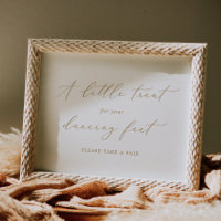 Delicate Gold Calligraphy Dancing Feet