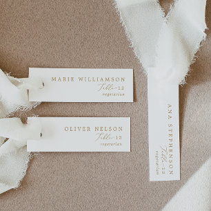 Delicate Gold Calligraphy DIY Wedding Place Cards