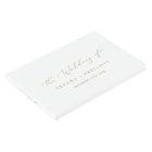 Delicate Gold Calligraphy Monogram Back Wedding