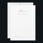 Delicate Gold Calligraphy Wedding Advice Card<br><div class="desc">This delicate gold calligraphy wedding advice card is perfect for a modern wedding and can be used for any event. The romantic minimalist design features lovely and elegant champagne golden yellow typography on a white background with a clean and simple look. These advice cards can be used as a guestbook...</div>