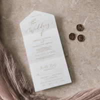 Delicate Gold Calligraphy Wedding