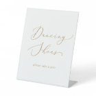 Delicate Gold Calligraphy Wedding Dancing Shoes