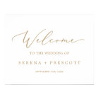 Delicate Gold Calligraphy Wedding Welcome