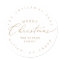 Delicate Gold Christmas Circular Return Address