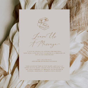 Delicate Gold Cream Wedding Audio Guestbook Invitation