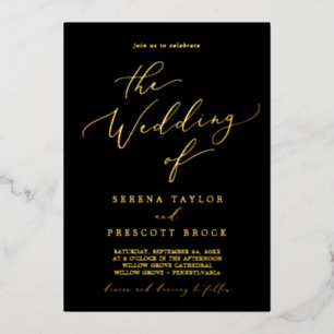 Delicate Gold Foil   Black The Wedding Of