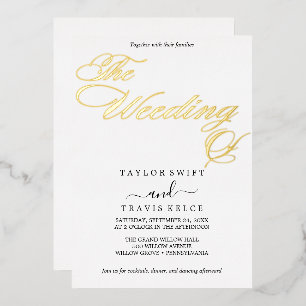 Delicate Gold Foil   Black Wedding 