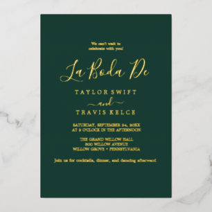 Delicate Gold Foil Emerald La Boda De Wedding