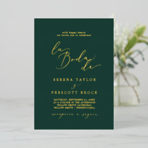 Delicate Gold Foil   Emerald La Boda De Wedding