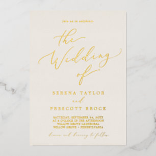 Delicate Gold Foil Ivory The Wedding Of