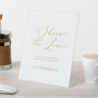 Delicate Gold Share The Love Wedding Hashtag