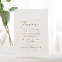 Delicate Gold Wedding In Lieu Of Favours