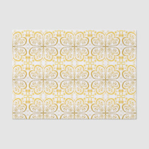 Delicate Golden Clover Pattern Tissue Paper