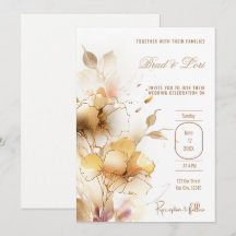 Delicate Golden Floral Wedding