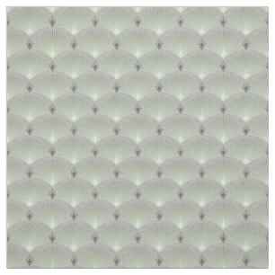 Delicate green and grey, art deco. fabric