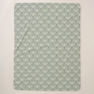 Delicate green and grey, art deco.  sherpa blanket
