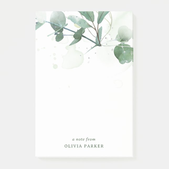 Delicate Greenery Post-it Notes (Front)