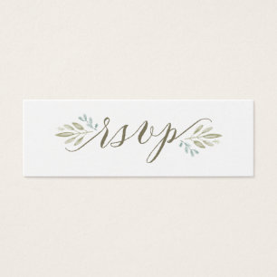 Delicate Greenery   Wedding RSVP Online Card