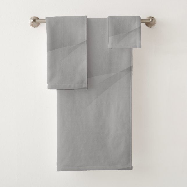 Delicate Grey Folds Bath Towel Set (Insitu)