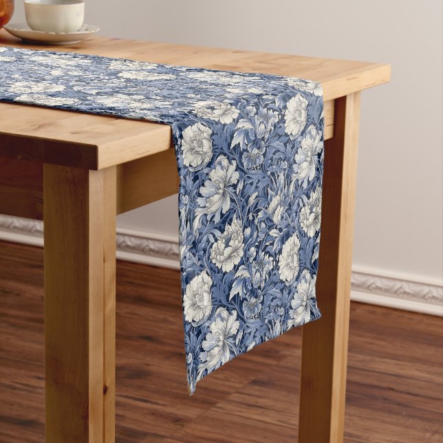 Delicate Harmony: French Blue Essentials Long Table Runner (In Situ)