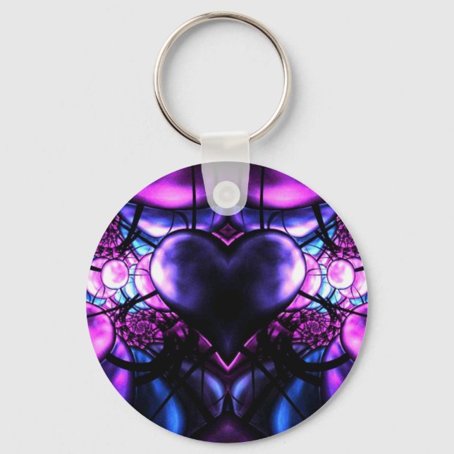 Delicate Heart of Scorpio Key Ring (Front)