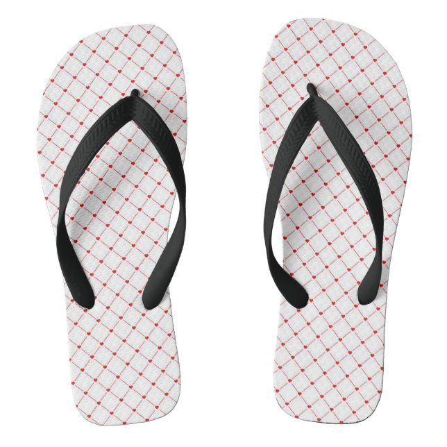 Delicate Hearts Flip Flops (Footbed)