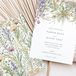 Delicate Herbal Garden Wedding Invitation