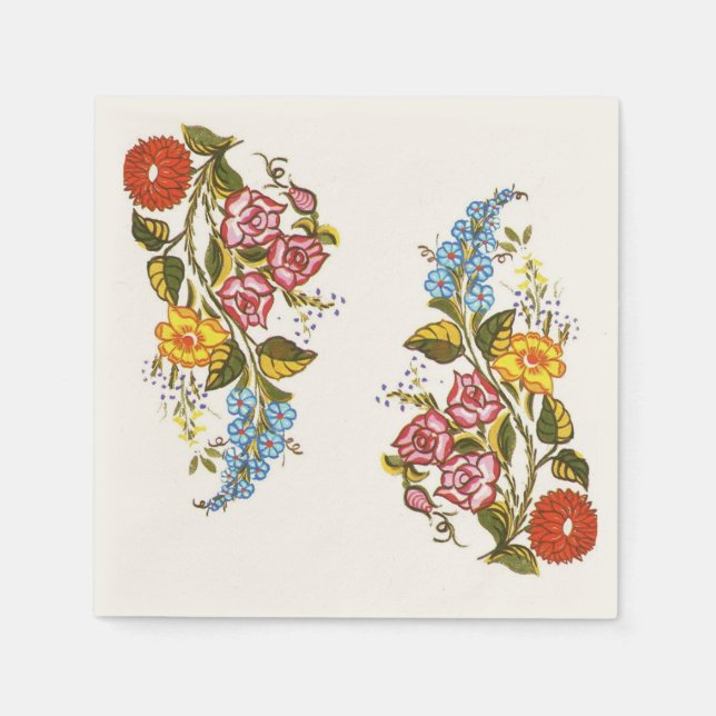 delicate hungarian flowers napkin (Front)