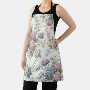 Delicate Hydrangea Flowers Apron