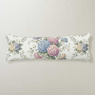 Delicate Hydrangea Flowers Body Cushion
