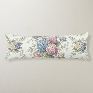 Delicate Hydrangea Flowers  Body Cushion