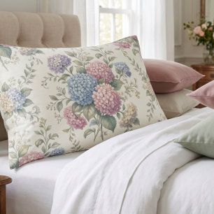 Delicate Hydrangea Flowers  Pillowcase