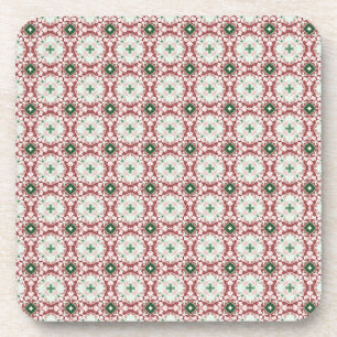 Delicate Intricate Funky Festive Christmas Pattern Coaster