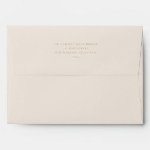 Delicate Ivory and Gold Script Wedding Envelope