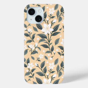 Delicate Jasmine Floral Pattern iPhone 15 Case