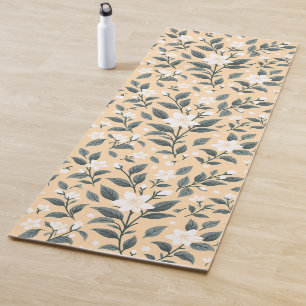 Delicate Jasmine Floral Pattern Yoga Mat