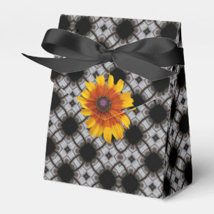 Delicate Lace And Black Eyed Susan Favour Box