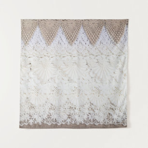 Delicate Lace Cloth Texture Background Tapestry