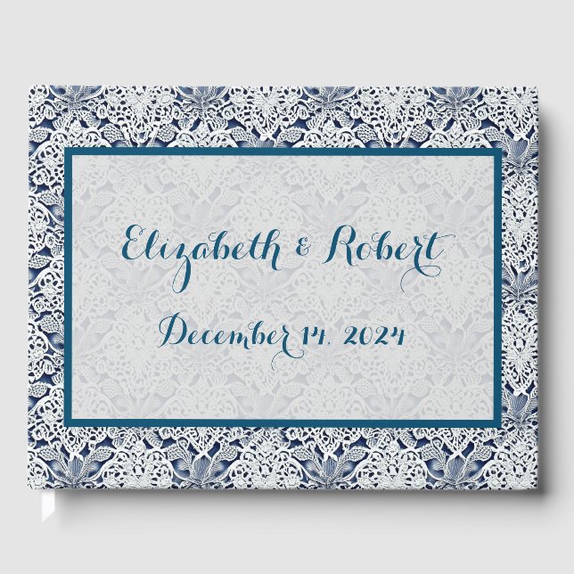 Delicate Lace Guest Book (Front)