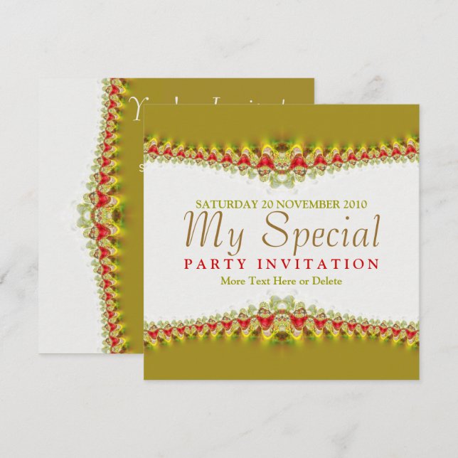 Delicate Lace Special Invitation (Front/Back)