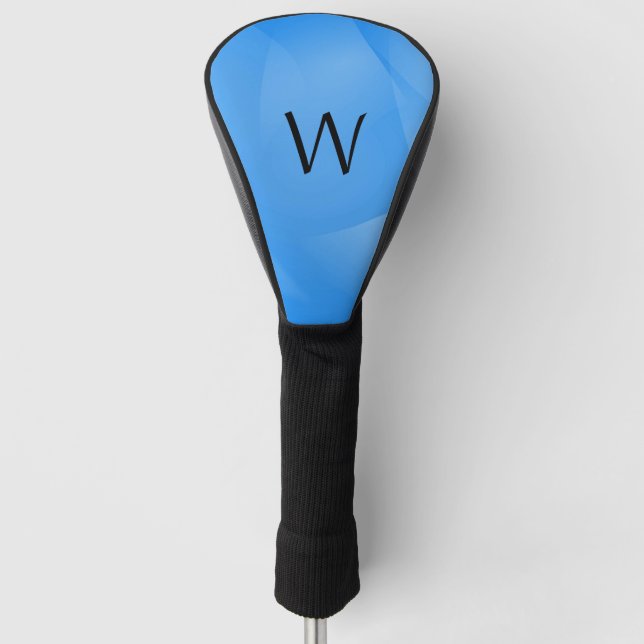 Delicate Layers of Blue Accent Initial Golf Head Cover (Front)
